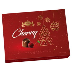 CARLA Višně v hořké čokoládě Vánoce 190 g
