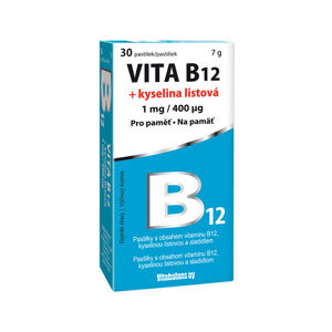 VITABALANS Vita B12 + kyselina listová 1 mg/400 mcg 30 tablet