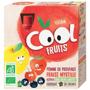 VITABIO ovocné BIO kapsičky Cool Fruits jablko, jahody, borůvky a acerola 4 x 90 g
