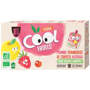 VITABIO ovocné BIO kapsičky Cool Fruits jablko, malina, banán a acerola 12 x 90 g