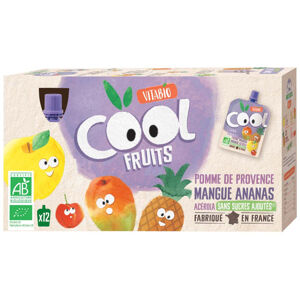 VITABIO ovocné BIO kapsičky Cool Fruits jablko, mango, ananas a acerola 12 x 90 g