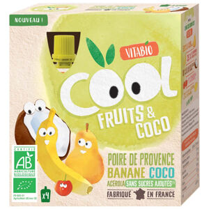 VITABIO ovocné BIO kapsičky Cool Fruits kokos, hruška, banán a acerola 4 x 85 g