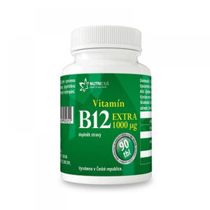 NUTRICIUS Vitamín B12 EXTRA 1000 mcg 90 tablet, poškozený obal