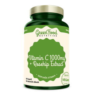 GREENFOOD NUTRITION Vitamin C 1000 + extrakt ze šípků 60 kapslí