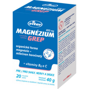 VITAR Magnézium 400mg + vitamín B6 + vitamín C grep sáčky 20 x 2 g