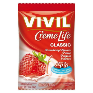 VIVIL Creme life jahoda drops bez cukru 110g