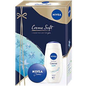 NIVEA Creme Soft Sprchový gel 250 ml + krém 75 ml Dárkové balení