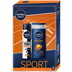 NIVEA Men Sport Sprchový gel 250 ml + antiperspirant 150 ml Dárkové balení, poškozený obal