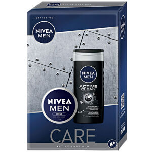 NIVEA Men Care Active Sprchový gel 250ml + krém 75ml Dárkové balení