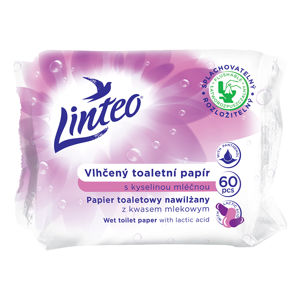 LINTEO Vlhčený toaletní papír s kyselinou mléčnou 60 ks
