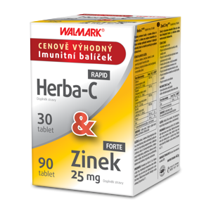 WALMARK Herba-C 30 tablet & Zinek 25 mg 90 tablet PROMO 2020, Klíčová vlastnost: Imunitní, Určené na: Imunita