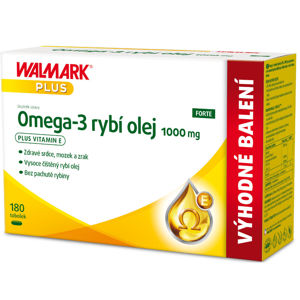 WALMARK Omega-3 rybí olej 1000 mg 180 tobolek, poškozený obal
