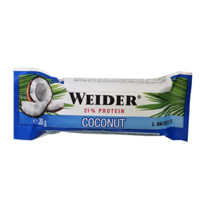 WEIDER 21% protein bar energetická tyčinka příchuť kokos 35 g