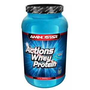 AMINOSTAR Whey protein actions 65% příchuť jahoda 2000 g