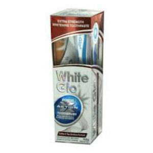 WHITE GLO Coffee and Tea Drinkers bělící zubní pasta 150g + kartáček na zuby a mezizubní kartáčky