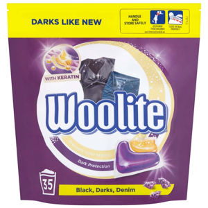 WOOLITE Black Darks Denim gelové kapsle na praní 35 ks