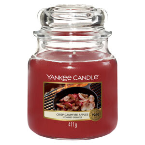 YANKEE CANDLE Classic Vonná svíčka střední  Crisp Campfire Apples 411 g