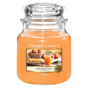 YANKEE CANDLE Classic Vonná svíčka střední  Farm Fresh Peach 411 g