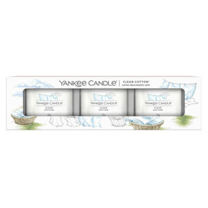 YANKEE CANDLE Votivní svíčka Clean Cotton 3 x 37 g