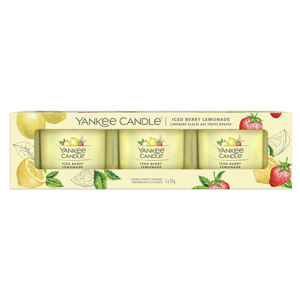 YANKEE CANDLE Votivní svíčka Iced Berry Lemonade 3 x 37 g