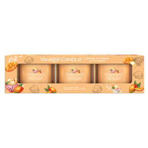 YANKEE CANDLE Votivní svíčka Mango Ice Cream 3 x 37 g