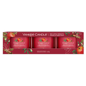 YANKEE CANDLE Votivní svíčka Red Apple Wreath 3 x 37 g