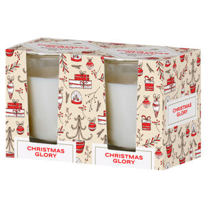 Z-TRADE Emocio Svíčka votivní ve skle v krabičce Christmas Glory - Cookie and Cream 2 kusy