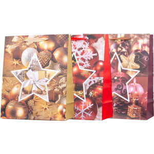 Z-TRADE Taška dárková 260 x 320 mm Vánoční dekorace Ozdoby mix 1 kus